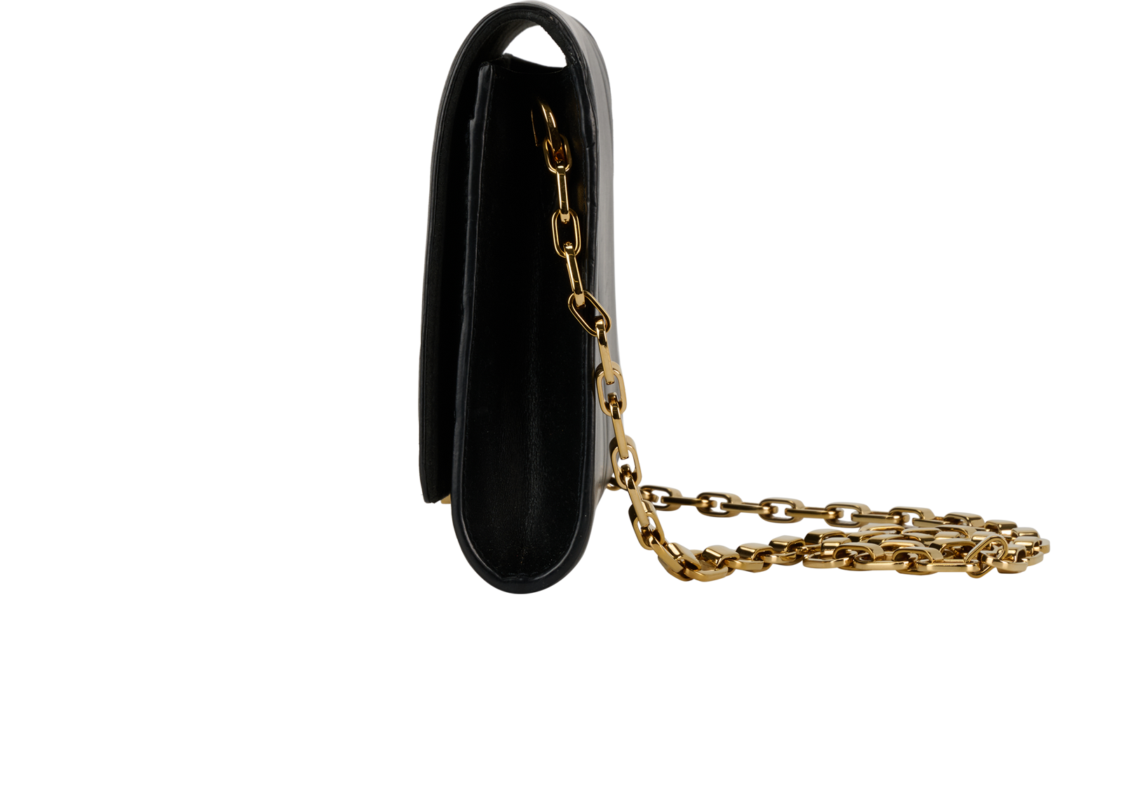 Airy VLouise Pochette, &pound;895, Handbags, Black, Leather, Bottom view